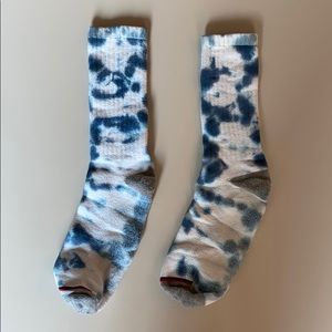 Custom Navy Blue Tie Dye Socks